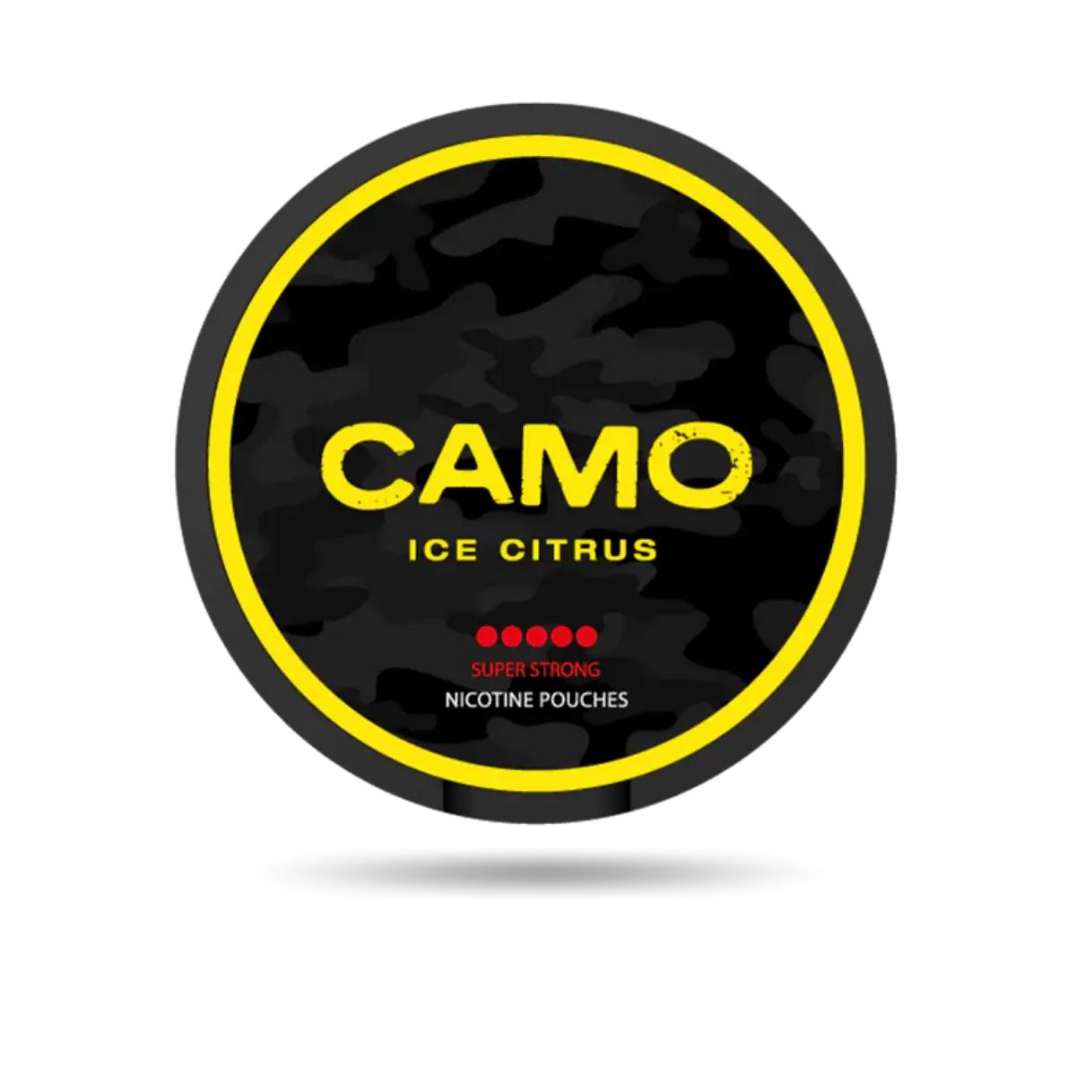 Camo Ice Citrus Snus Dose mit 24 Portionen und 50 mg/g Nikotin
