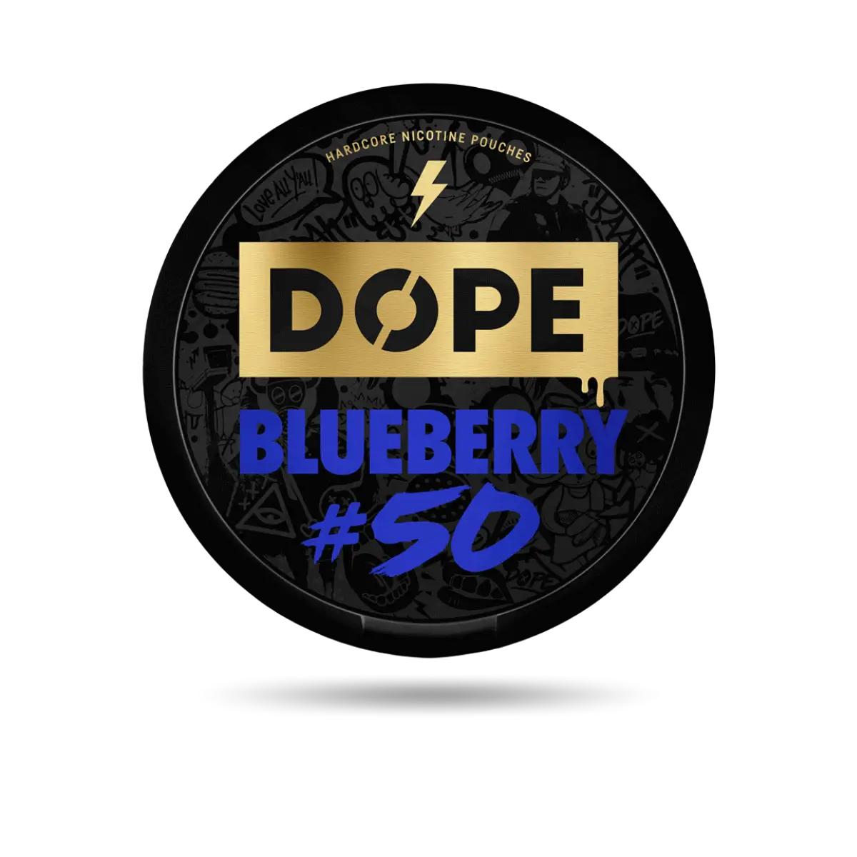 Dope Blueberry Snus Dose mit 22 Portionen und 50 mg/g Nikotin