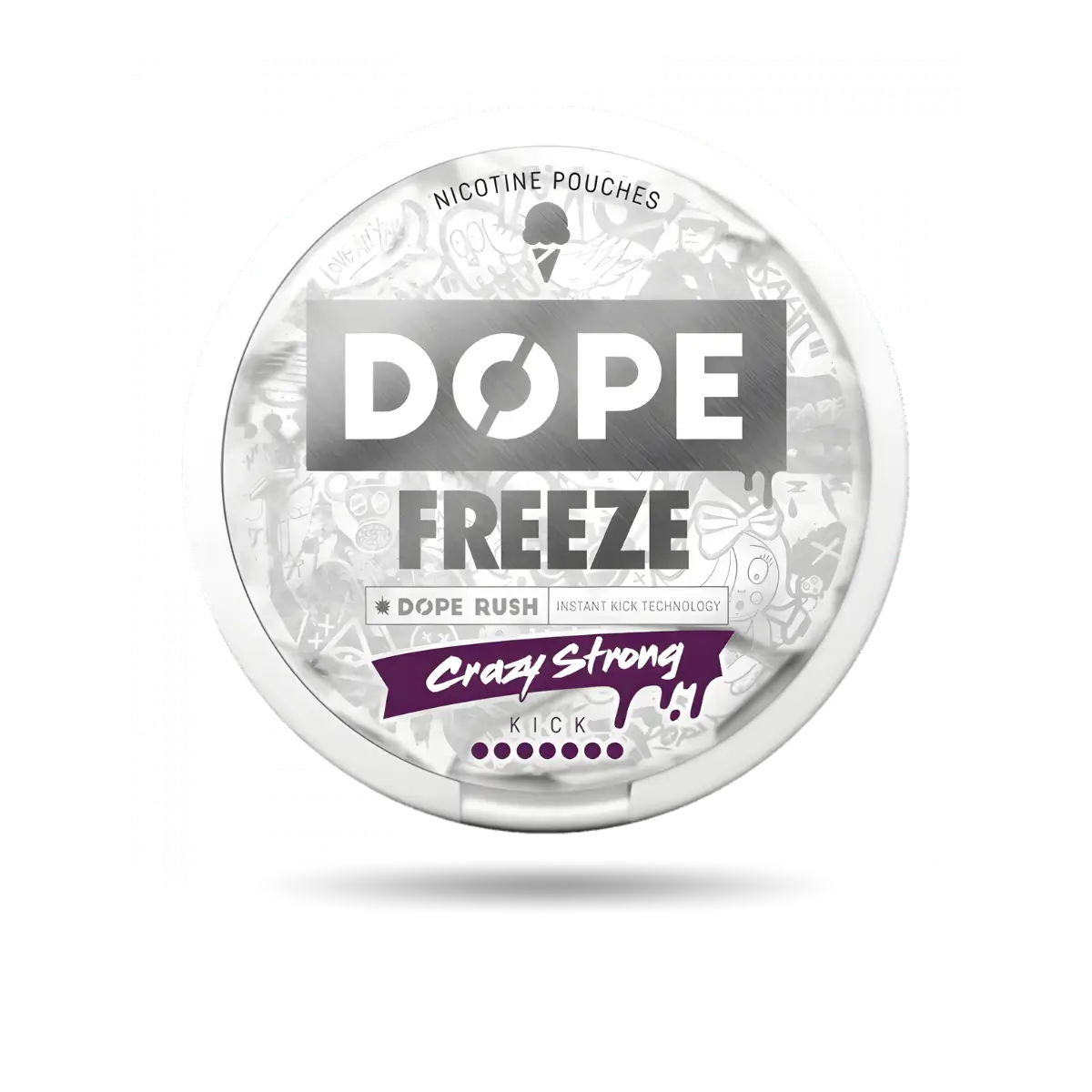 Dope Freeze Snus Dose mit 22 Portionen und 30 mg/g Nikotin