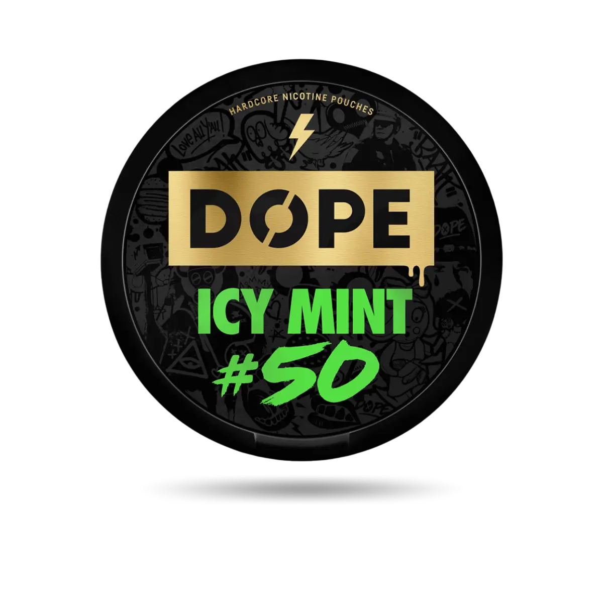 Dope Icy Mint Snus Dose mit 22 Portionen und 50 mg/g Nikotin