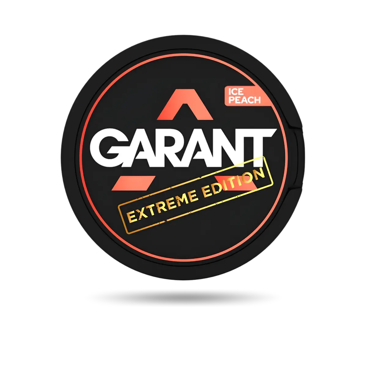 Garant Ice Peach Snus Dose mit 27 Portionen und 50 mg/g Nikotin