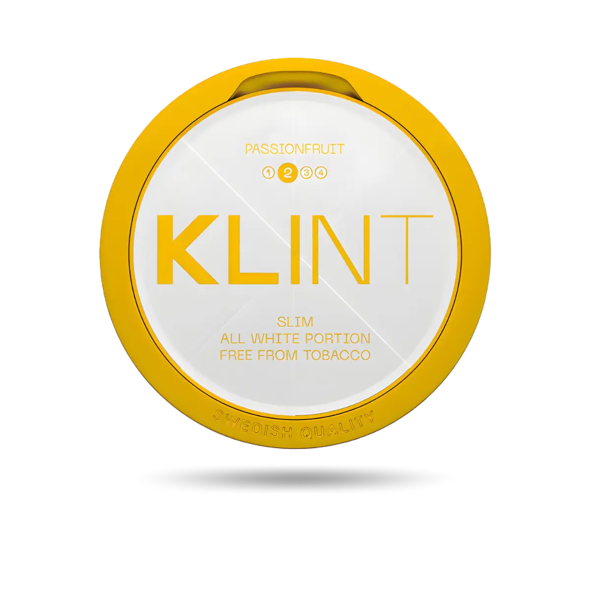 Klint Passionfruit Snus Dose mit 20 Portionen und 8 mg/g Nikotin