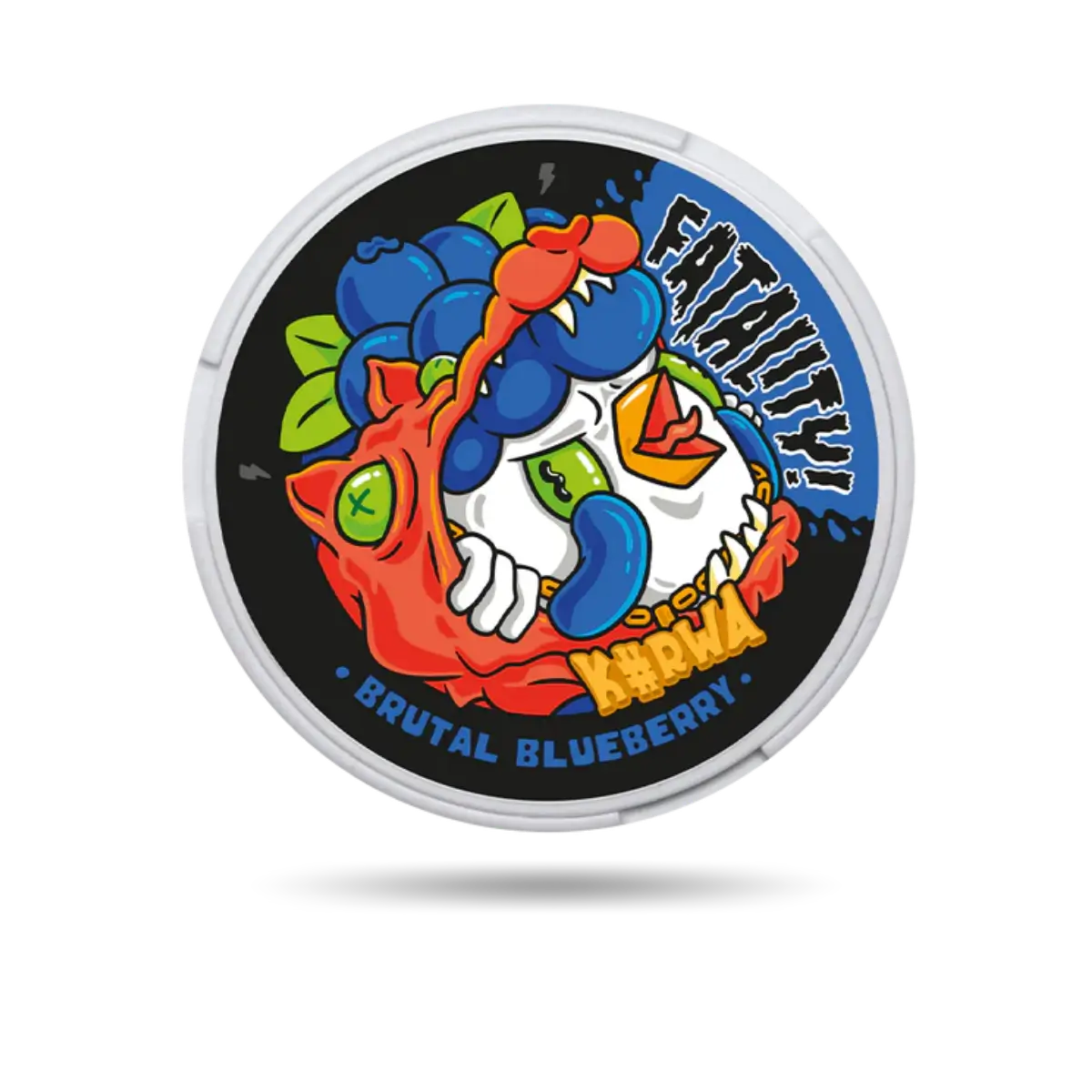 Kurwa Brutal Blueberry Snus Dose mit 21 Portionen und 47 mg/g Nikotin