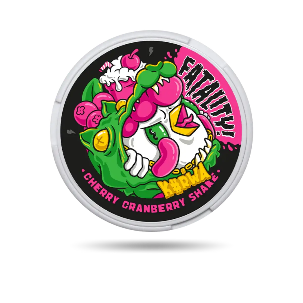 Kurwa Cherry Cranberry Shake Snus Dose mit 21 Portionen und 47 mg/g Nikotin