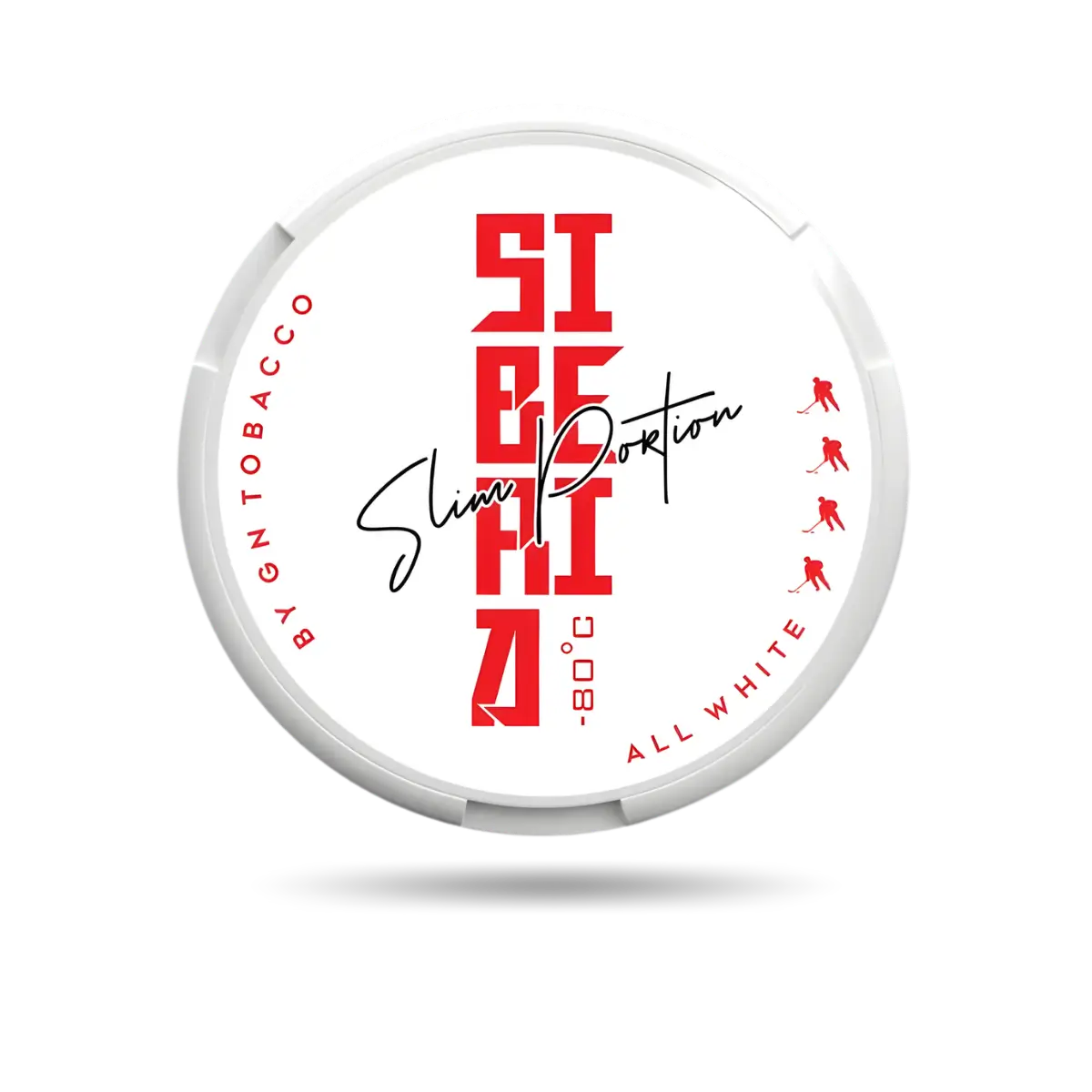 Siberia All White Slim Snus Dose mit 20 Portionen und 33 mg/g Nikotin