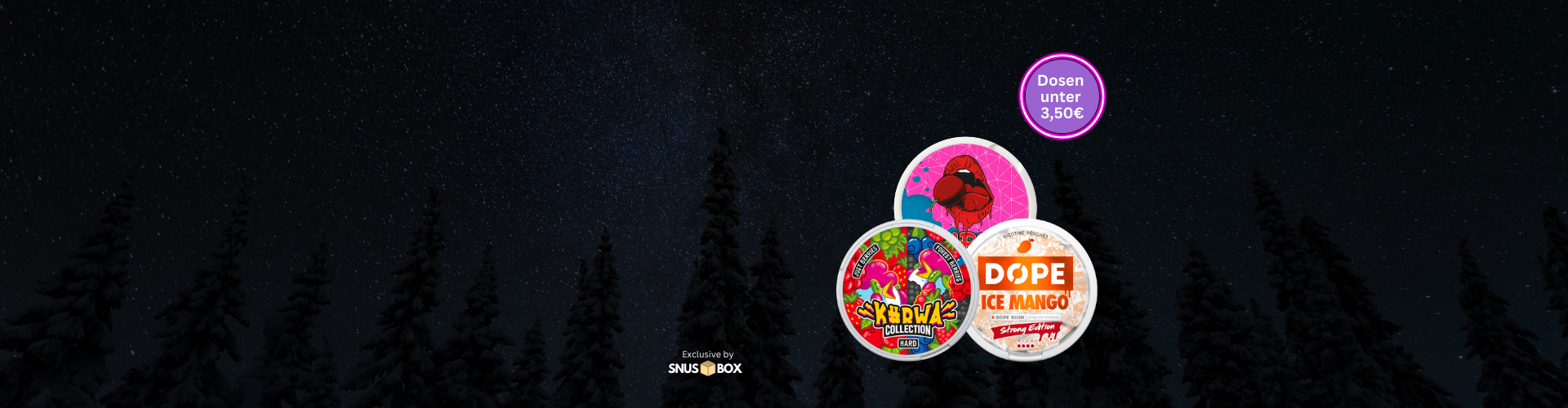 Flash Sale exklusive by Snusbox Lips, Dope Pablo Slim Snus und Nikotinbeutel