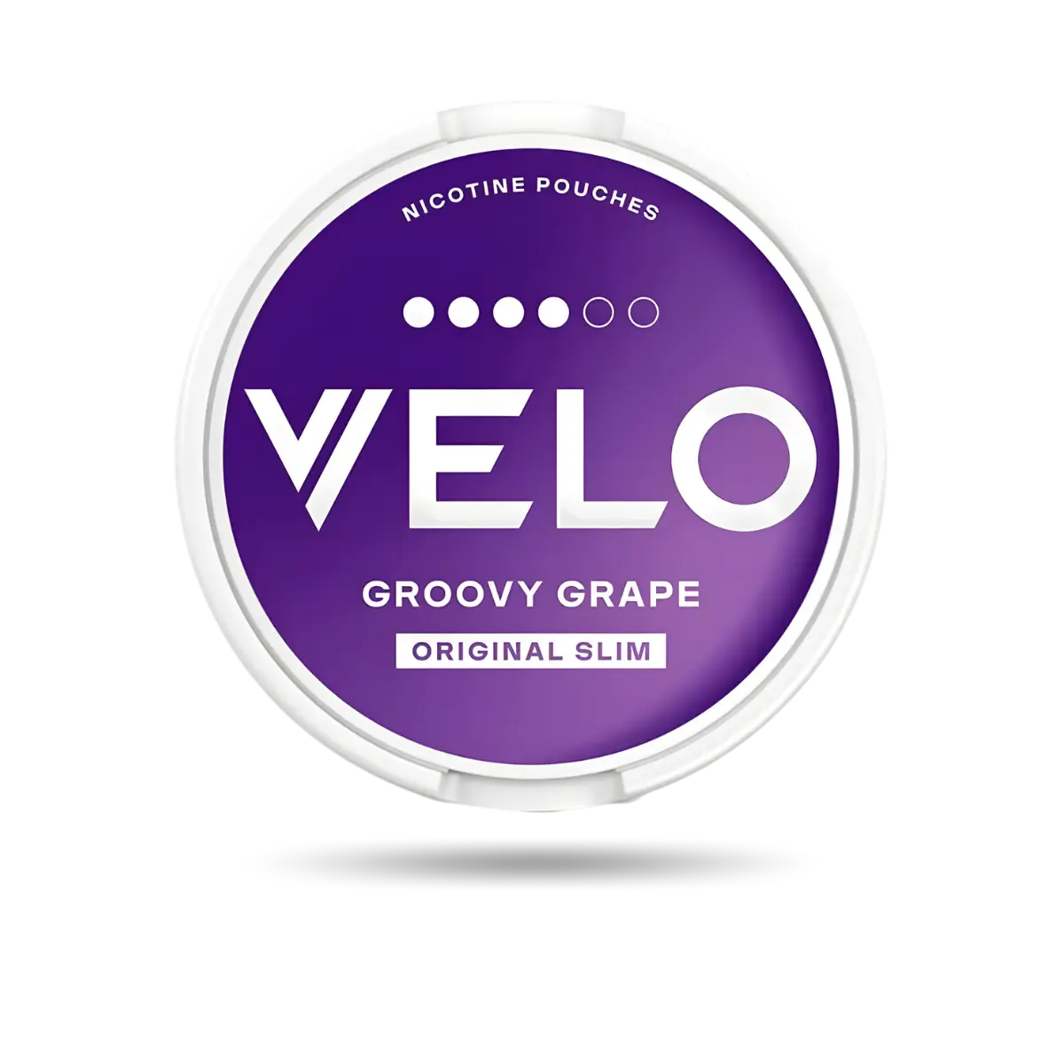 Velo Groovy Grape Snus Dose mit 20 Portionen und 14 mg/g Nikotin