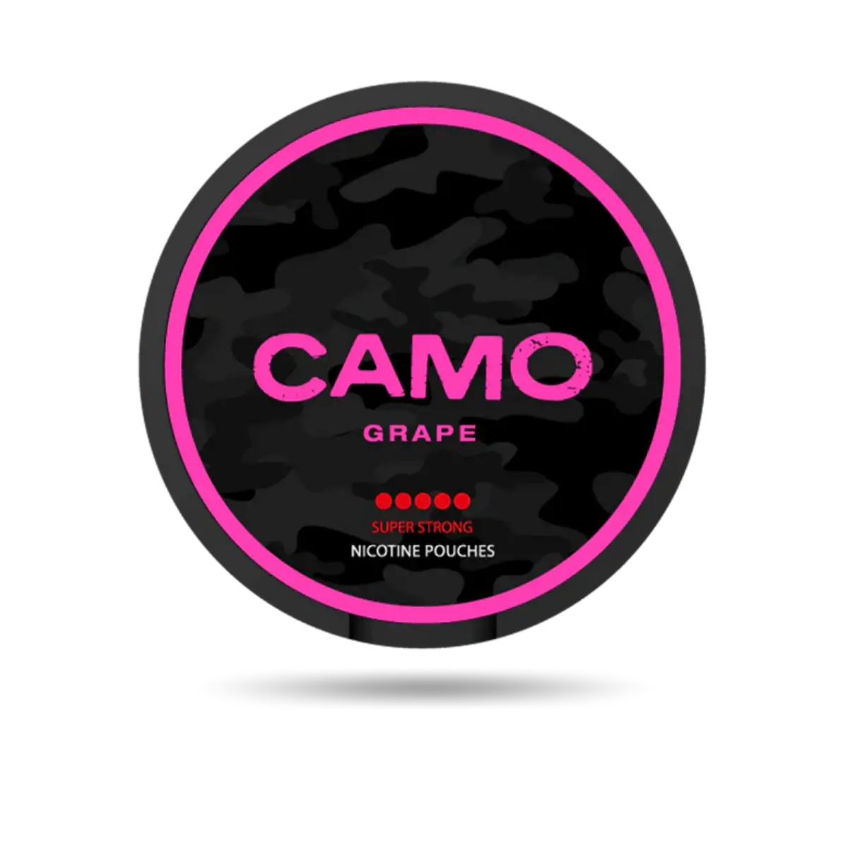 Camo Grape Snus Dose mit 24 Portionen und 50 mg/g Nikotin