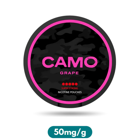 Camo Grape Super Strong Slim Nicotine Pouches Snus 50mg/g