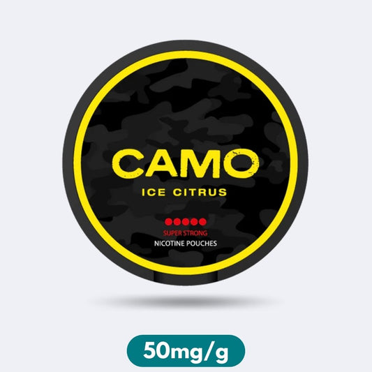 Camo Ice Citrus Super Strong Slim Nicotine Pouches Snus 50mg/g