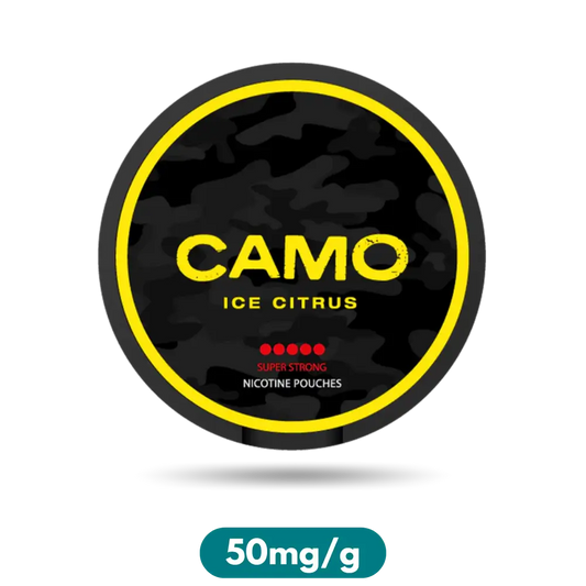 Camo Ice Citrus Super Strong Slim Nicotine Pouches Snus 50mg/g