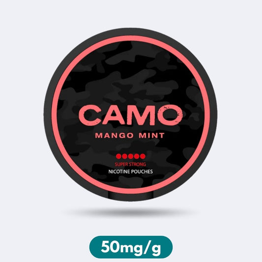 Camo Mango Mint Super Strong Slim Nicotine Pouches Snus 50mg/g