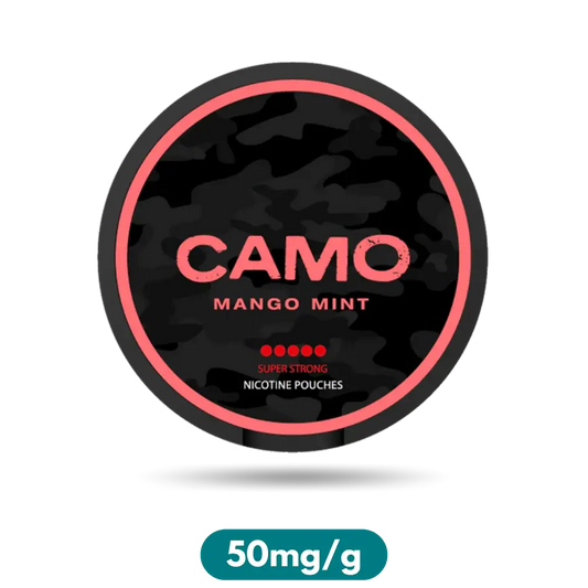 Camo Mango Mint Super Strong Slim Nicotine Pouches Snus 50mg/g