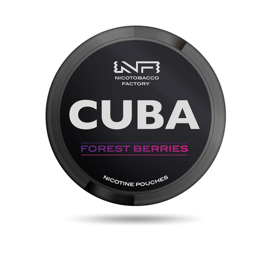 Cuba Black Forest Berries Snus Dose mit 20 Portionen und 66 mg/g Nikotin