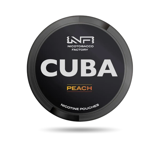 Cuba Black Peach Snus Dose mit 20 Portionen und 66 mg/g Nikotin