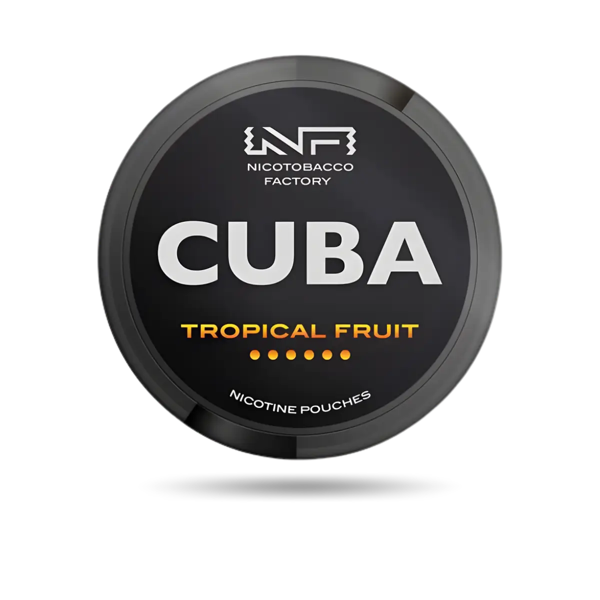 Cuba Black Tropical Fruit Snus Dose mit 20 Portionen und 66 mg/g Nikotin