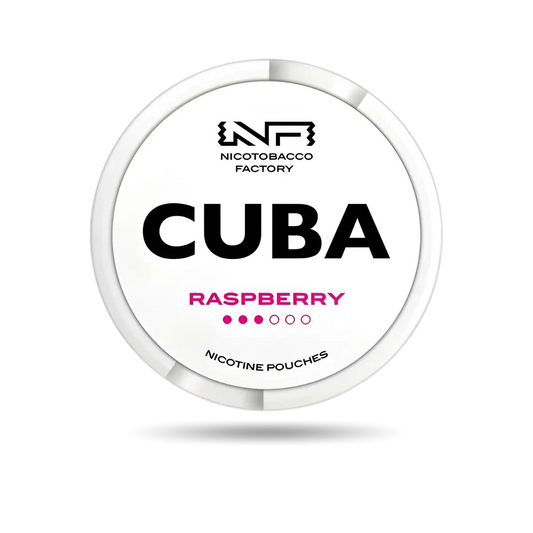 Cuba White Raspberry Snus Dose mit 20 Portionen und 16 mg/g Nikotin