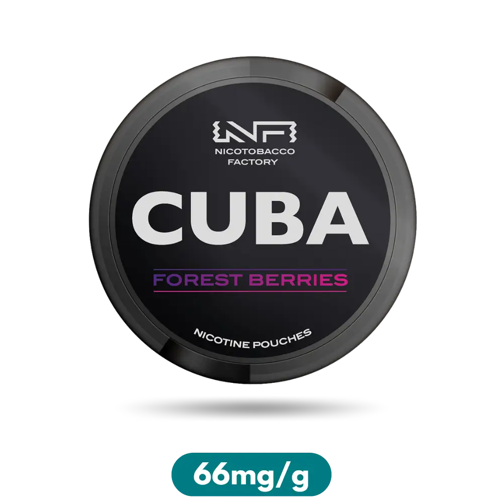 Cuba Black Forest Berries Slim Nicotine Pouches Snus 66mg/g