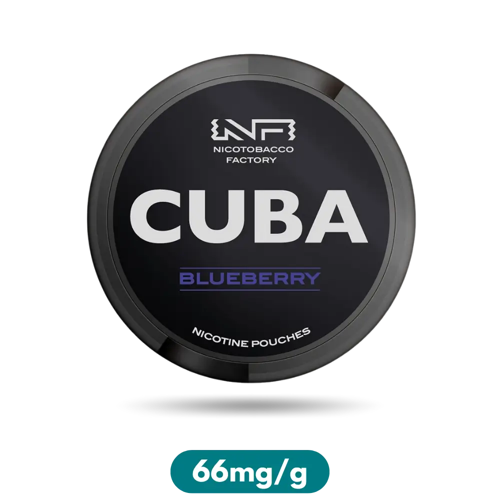 Cuba Black Blueberry Slim Nicotine Pouches Snus 66mg/g