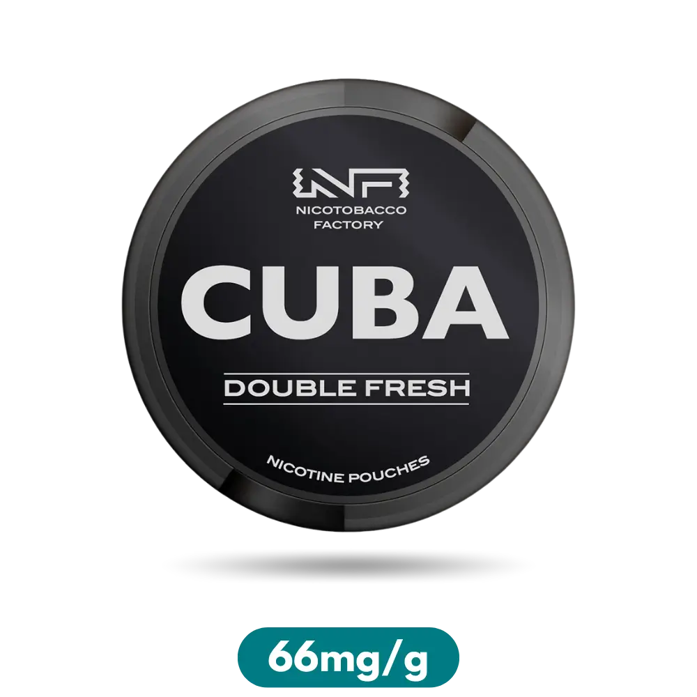 Cuba Black Double Fresh Slim Nicotine Pouches Snus 66mg/g