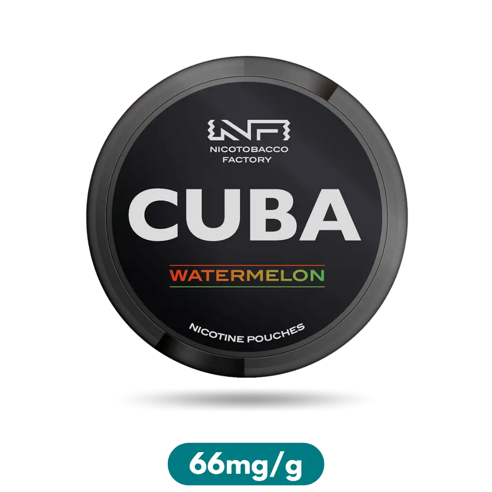 Cuba Black Watermelon Slim Nicotine Pouches Snus 66mg/g