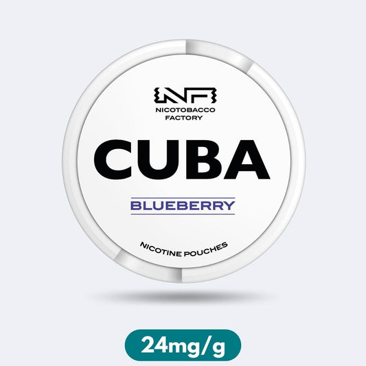 Cuba White Blueberry Slim Nicotine Pouches Snus 24mg/g