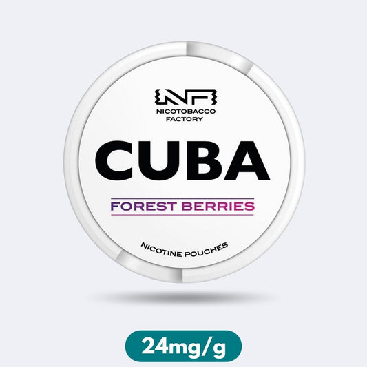 Cuba White Forest Berries Slim Nicotine Pouches Snus 24mg/g