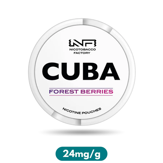 Cuba White Forest Berries Slim Nicotine Pouches Snus 24mg/g