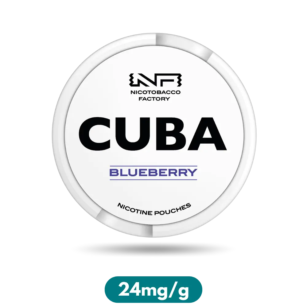 Cuba White Blueberry Slim Nicotine Pouches Snus 24mg/g