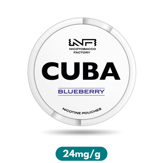 Cuba White Blueberry Slim Nicotine Pouches Snus 24mg/g