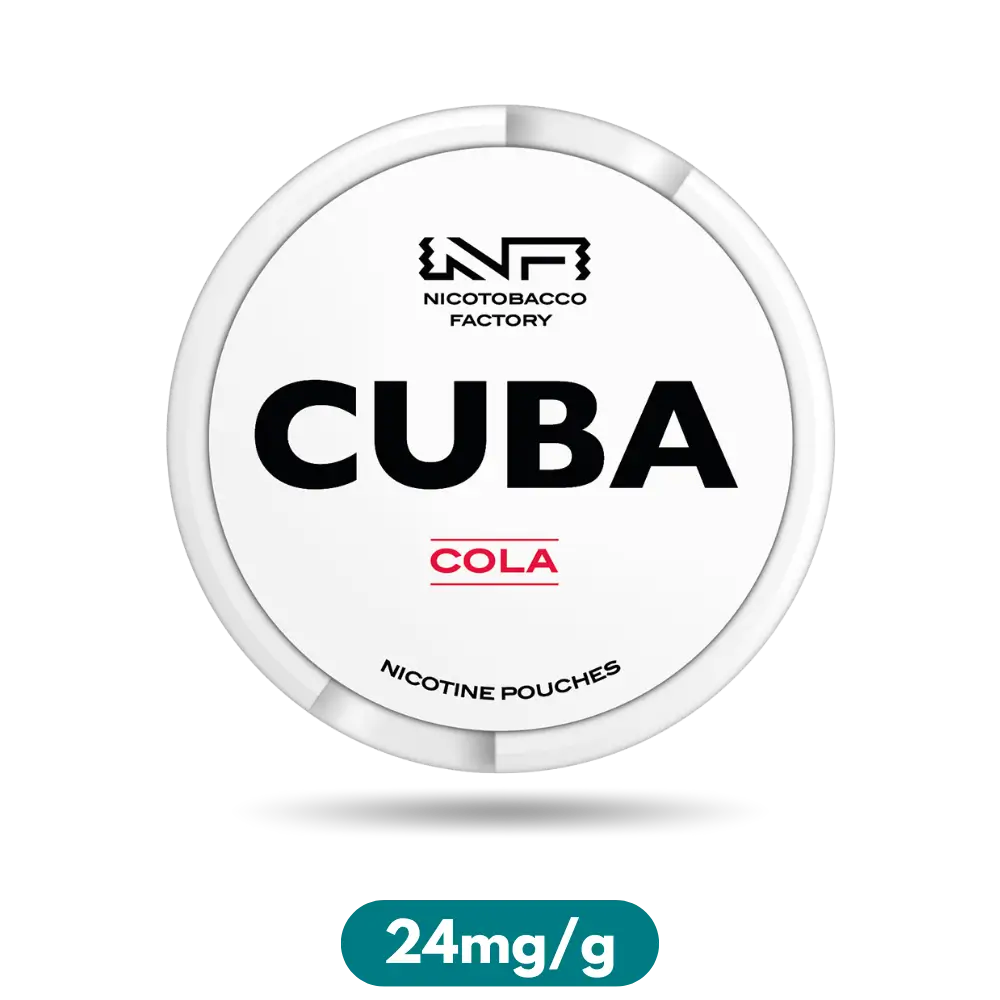 Cuba White Cola Slim Nicotine Pouches Snus 24mg/g