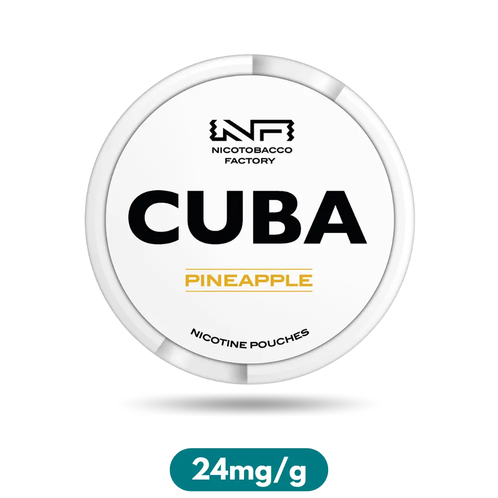 Cuba White Pineapple Slim Nicotine Pouches Snus 24mg/g