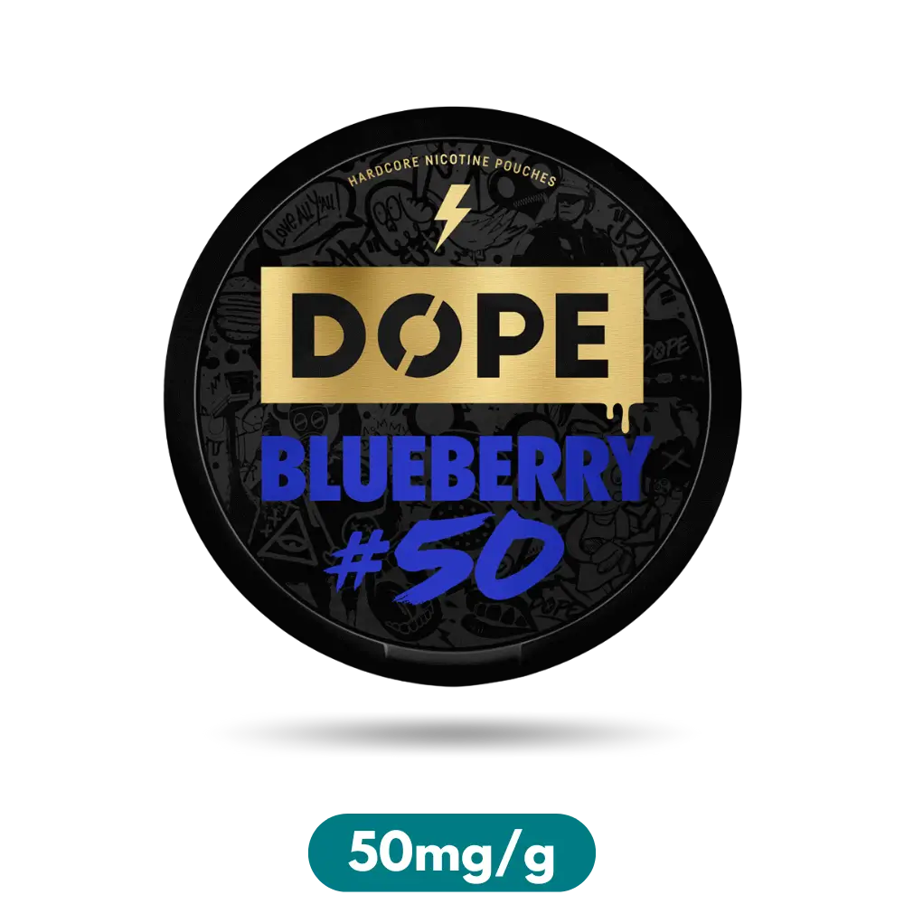 Dope Blueberry Crazy Strong Slim Nicotine Pouches Snus 50mg/g