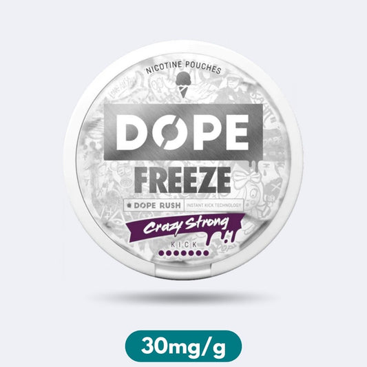 Dope Freeze Crazy Strong Slim Nicotine Pouches Snus 30mg/g