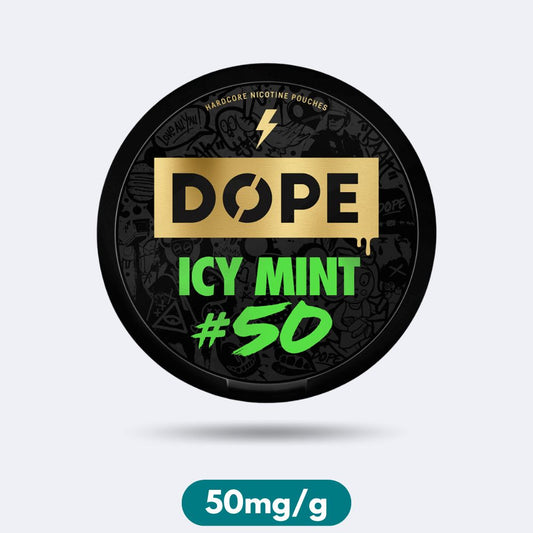 Dope Icy Mint Crazy Strong Slim Nicotine Pouches Snus 50mg/g