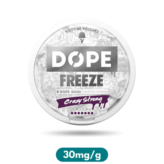 Dope Freeze Crazy Strong Slim Nicotine Pouches Snus 30mg/g