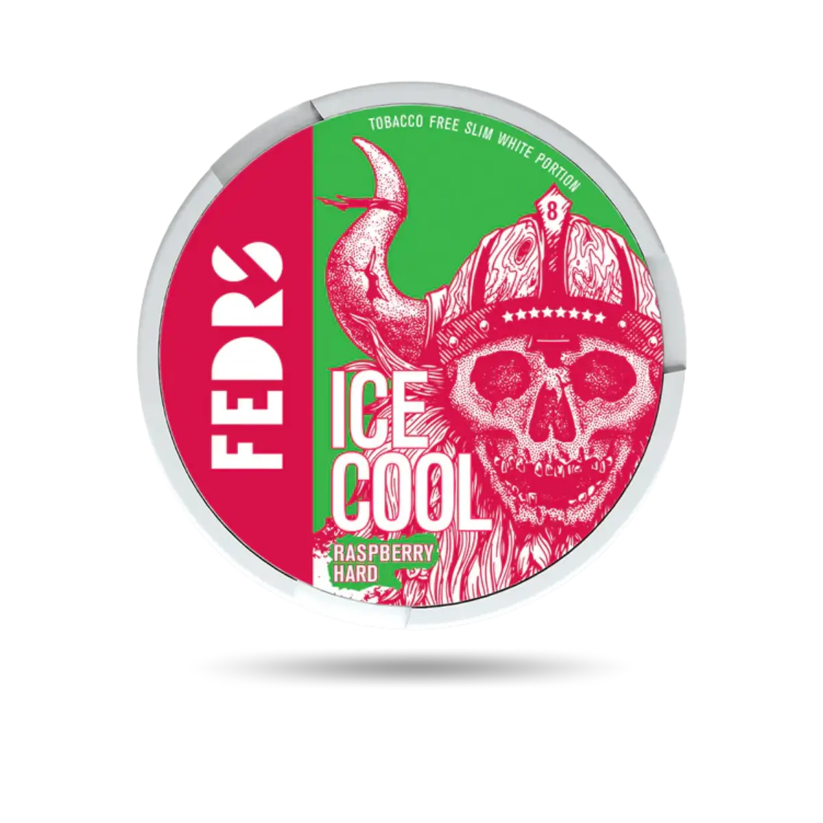 Fedrs Raspberry Hard Snus Dose mit 20 Portionen und 65 mg/g Nikotin