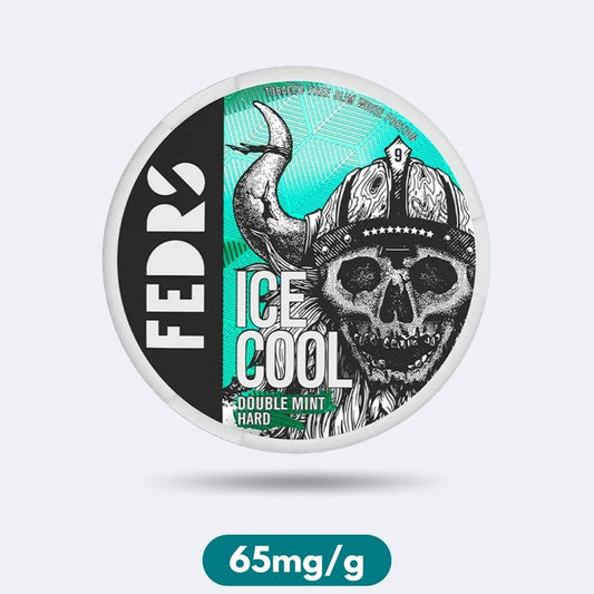 Fedrs Ice Cool Double Mint Hard Slim Nicotine Pouches Snus 65mg/g