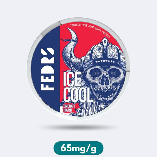 Fedrs Ice Cool Energy Hard Slim Nicotine Pouches Snus 65mg/g