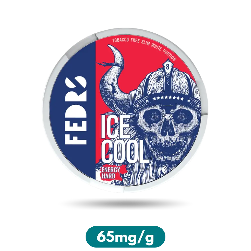 Fedrs Ice Cool Energy Hard Slim Nicotine Pouches Snus 65mg/g