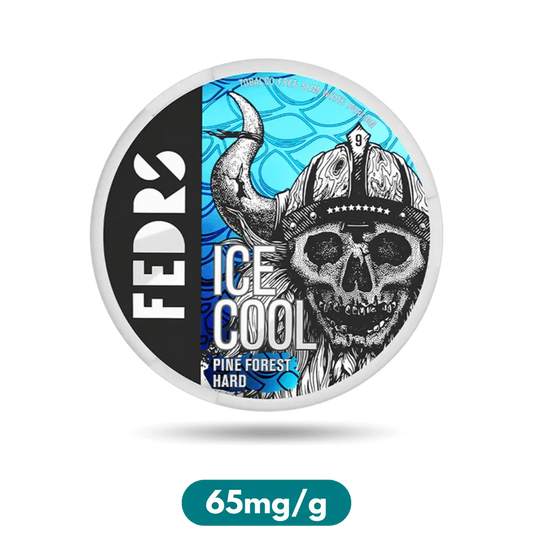 Fedrs Ice Cool Pine Forest Hard Slim Nicotine Pouches Snus 65mg/g