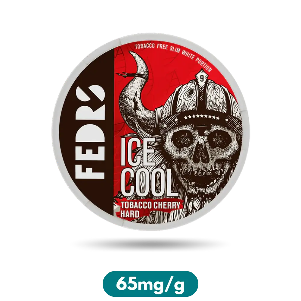 Fedrs Ice Cool Tabacco Cherry Hard Slim Nicotine Pouches Snus 65mg/g