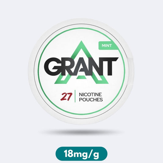Grant Mint Slim Nicotine Pouches Snus 18mg/g