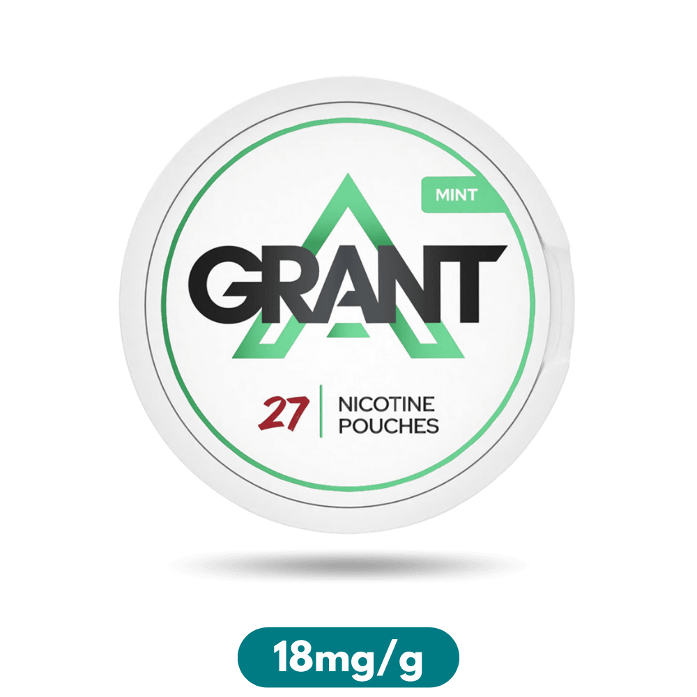 Grant Mint Slim Nicotine Pouches Snus 18mg/g