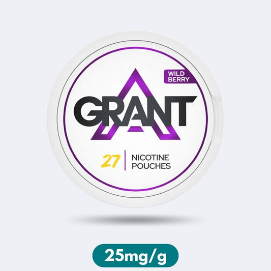 Grant Wild Berry Slim Nicotine Pouches Snus 25mg/g