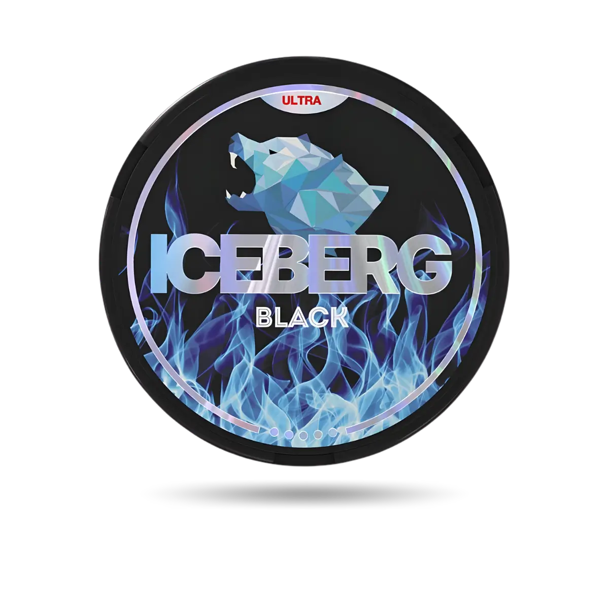 Iceberg Black Snus Dose mit 20 Portionen und 50 mg/g Nikotin