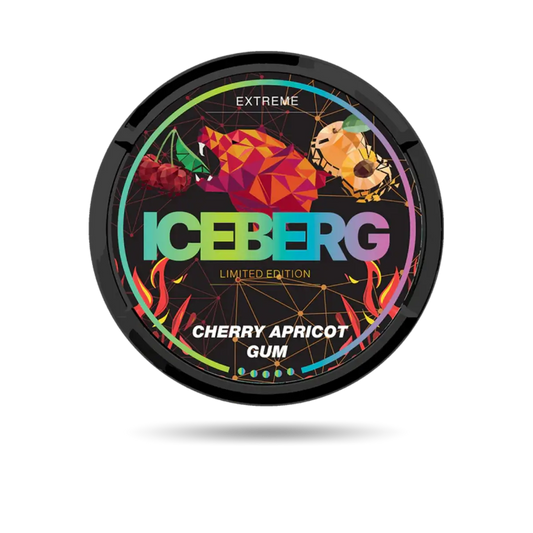 Iceberg Cherry Apricot Gum Snus Dose mit 20 Portionen und 50 mg/g Nikotin