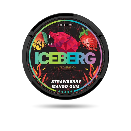 Iceberg Strawberry Mango Gum Snus Dose mit 20 Portionen und 50 mg/g Nikotin