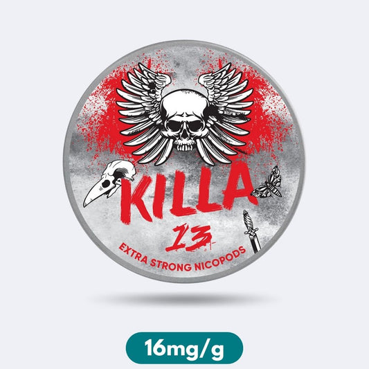 Killa 13 (Energy) Extra Strong Nicotine Pouches Snus 16mg/g