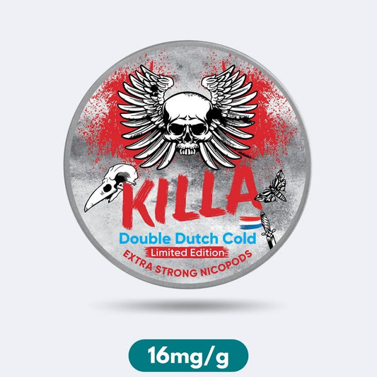 Killa Limited Edition Double Dutch Cold Extra Strong Slim Nicotine Pouches Snus 16mg/g